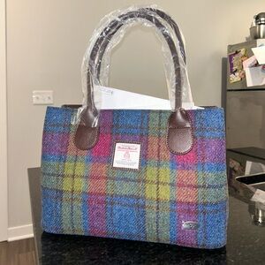 Rainbow Plaid 100% Wool HandBag NEW!